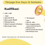 Lowongan Jaga Kios Sayur dan Sembako Mutiara Telur